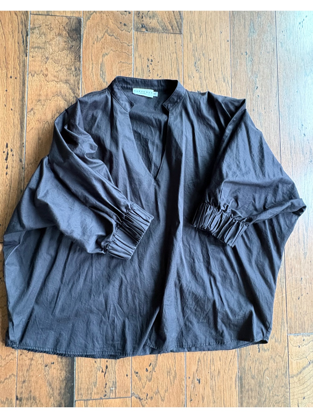 Harshman black blouse cotton